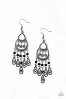 Paparazzi Eastern Excursion - Black Earrings