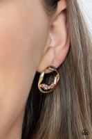 Paparazzi Imperfect Illumination - Gold Post Earrings