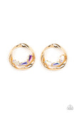 Paparazzi Imperfect Illumination - Gold Post Earrings