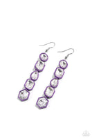 Paparazzi Developing Dignity - Purple Earrings