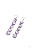 Paparazzi Developing Dignity - Purple Earrings