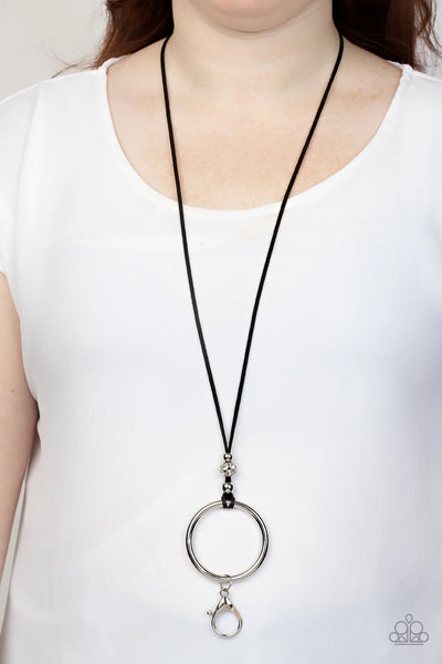 Paparazzi BLING Into Focus - Black Lanyard Necklace