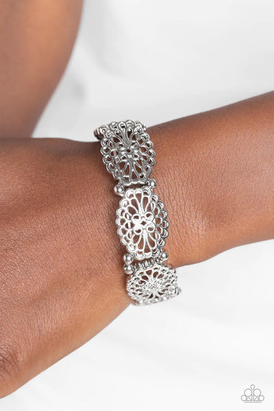 Paparazzi Curly Chic - Silver Bracelet