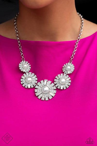 Paparazzi Gatsby Gallery - White Necklace