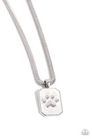 Paparazzi PAW to the Line - White Necklace
