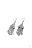 Paparazzi Pyramid SHEEN - White Earrings
