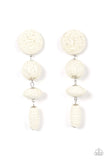 Paparazzi Twine Tango - White Post Earrings