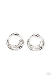 Paparazzi Imperfect Illumination - White Post Earrings