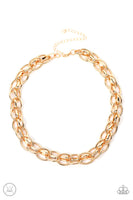 Paparazzi Tough Crowd - Gold Necklace