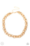 Paparazzi Tough Crowd - Gold Necklace