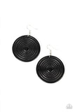 Paparazzi Caribbean Cymbal - Black Earrings