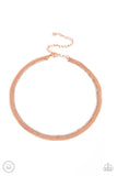 Paparazzi Glitzy Gusto - Copper Choker Necklace