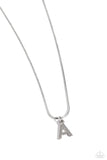 Paparazzi Seize the Initial - A - Silver Necklace