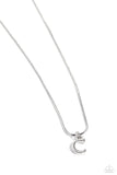 Paparazzi Seize the Initial - C - Silver Necklace