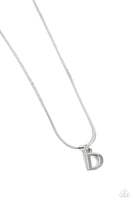 Paparazzi Seize the Initial - D - Silver Necklace