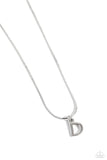 Paparazzi Seize the Initial - D - Silver Necklace