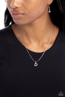 Paparazzi Seize the Initial - D - Silver Necklace