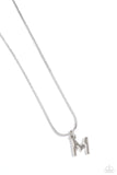 Paparazzi Seize the Initial - M - Silver Necklace