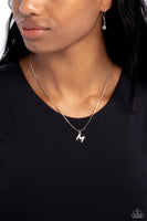 Paparazzi Seize the Initial - M - Silver Necklace