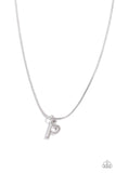 Paparazzi Seize the Initial - P - Silver Necklace