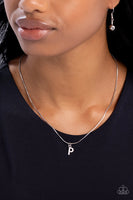 Paparazzi Seize the Initial - P - Silver Necklace