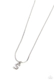 Paparazzi Seize the Initial - S - Silver Necklace