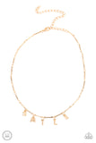 Paparazzi Say My Name - Gold Choker Necklace