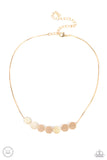 Paparazzi Slimmer Glimmer - Gold Choker Necklace