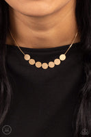 Paparazzi Slimmer Glimmer - Gold Choker Necklace