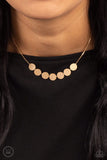 Paparazzi Slimmer Glimmer - Gold Choker Necklace