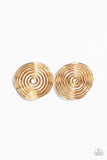 Paparazzi COIL Over - Gold Post Earrings