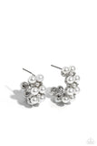 Paparazzi White Collar Wardrobe - White Hoop Earrings