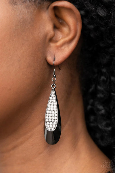 Paparazzi Prismatically Persuasive - Black Earrings