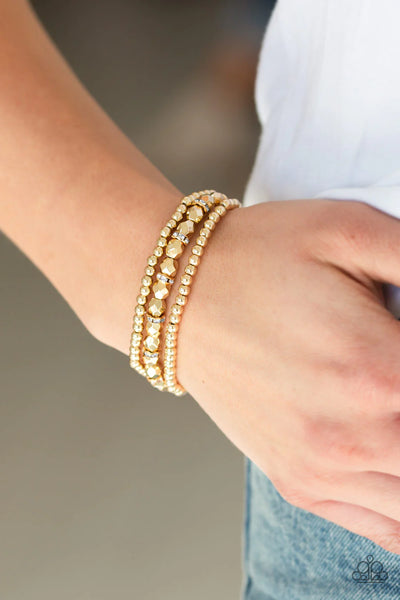 Paparazzi Let There BEAM Light - Gold Bracelet