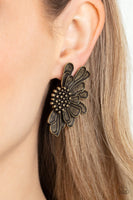 Paparazzi Farmstead Meadow - Brass Post Earrings