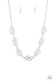 Paparazzi GRACE to the Top - White Necklace