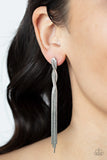 Paparazzi Ropin Rodeo Queen - Silver Earrings