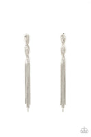 Paparazzi Ropin Rodeo Queen - Silver Earrings