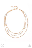 Paparazzi Offshore Oasis - Gold Choker Necklace