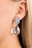 Paparazzi Stellar Shooting Star - White Post Earrings