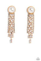 Paparazzi Genuinely Gatsby - Gold Post Earrings