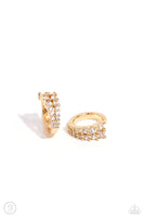 Paparazzi Pronged Parisian - Gold Earring Cuff