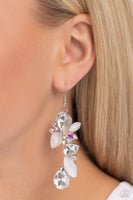 Paparazzi Fancy Flaunter - White Earrings