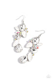 Paparazzi Fancy Flaunter - White Earrings
