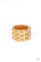 Paparazzi Dauntless Demeanor - Gold Ring