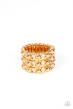 Paparazzi Dauntless Demeanor - Gold Ring