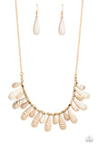 Paparazzi Compelling Confetti - Gold Necklace