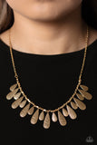 Paparazzi Compelling Confetti - Gold Necklace