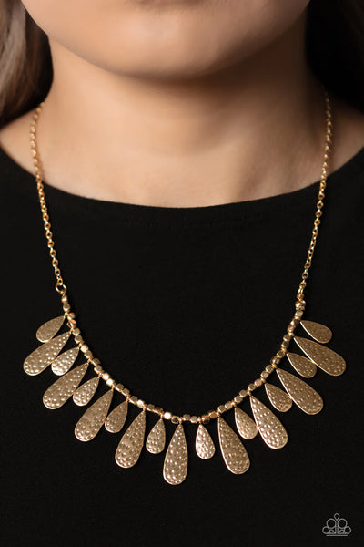 Paparazzi Compelling Confetti - Gold Necklace