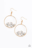 Paparazzi Cue The Confetti - Gold Earrings